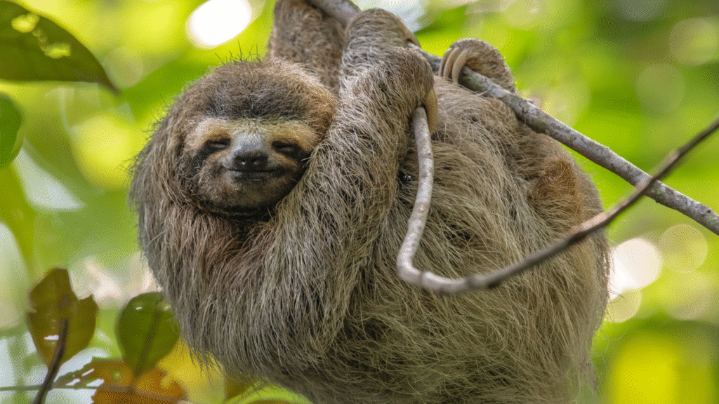 un singe paresseux dans la jungle Costa Ricaine